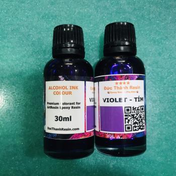 Màu Alcohol Ink pha Epoxy Resin tạo hiệu hứng loang và kéo sợi 30ml - Màu Violet - Tím